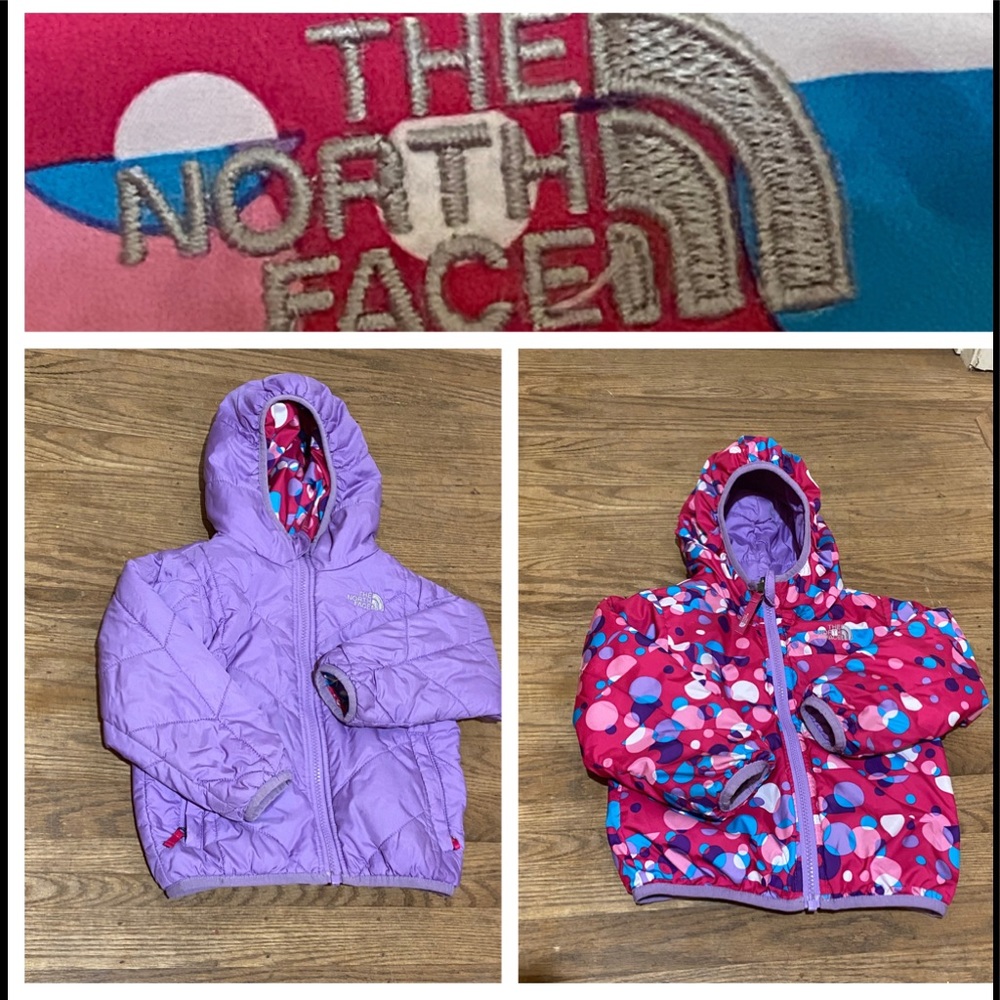 The North Face Reversible Jacket With Hood Sz 3T Girls